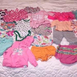 0-3&3-6 Months girl baby clothes 35 piece Bundle